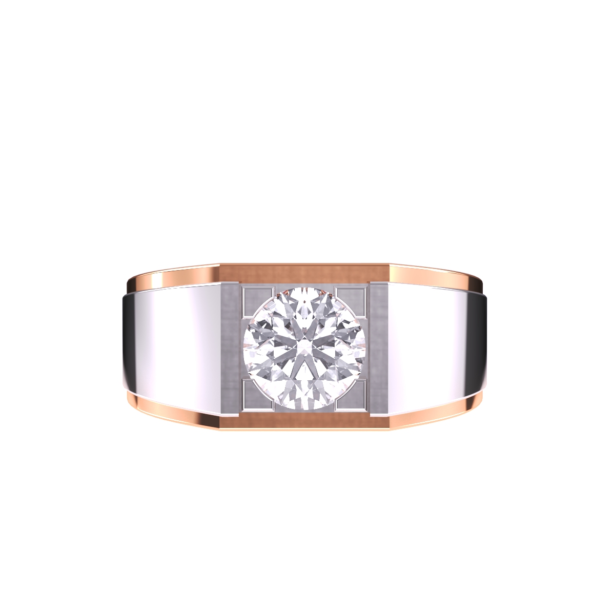Unique Lab Grown Solitaire Men's Ring
